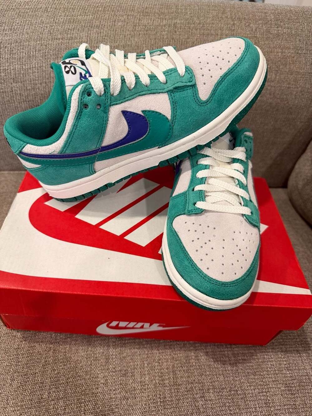 Nike Dunk Low SE 85 Sail Neptune Green Lapis Size 6
